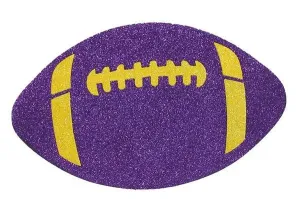 12"L x 7.25"W Glitter Football: Purple, Yellow - MD0272E4