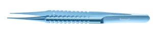 183R 4-185T Tennant Straight Tying Forceps, Extra-Delicate Tips, for 9-0 to 11-0 Sutures, Round Handle, Length 108 mm, Titanium