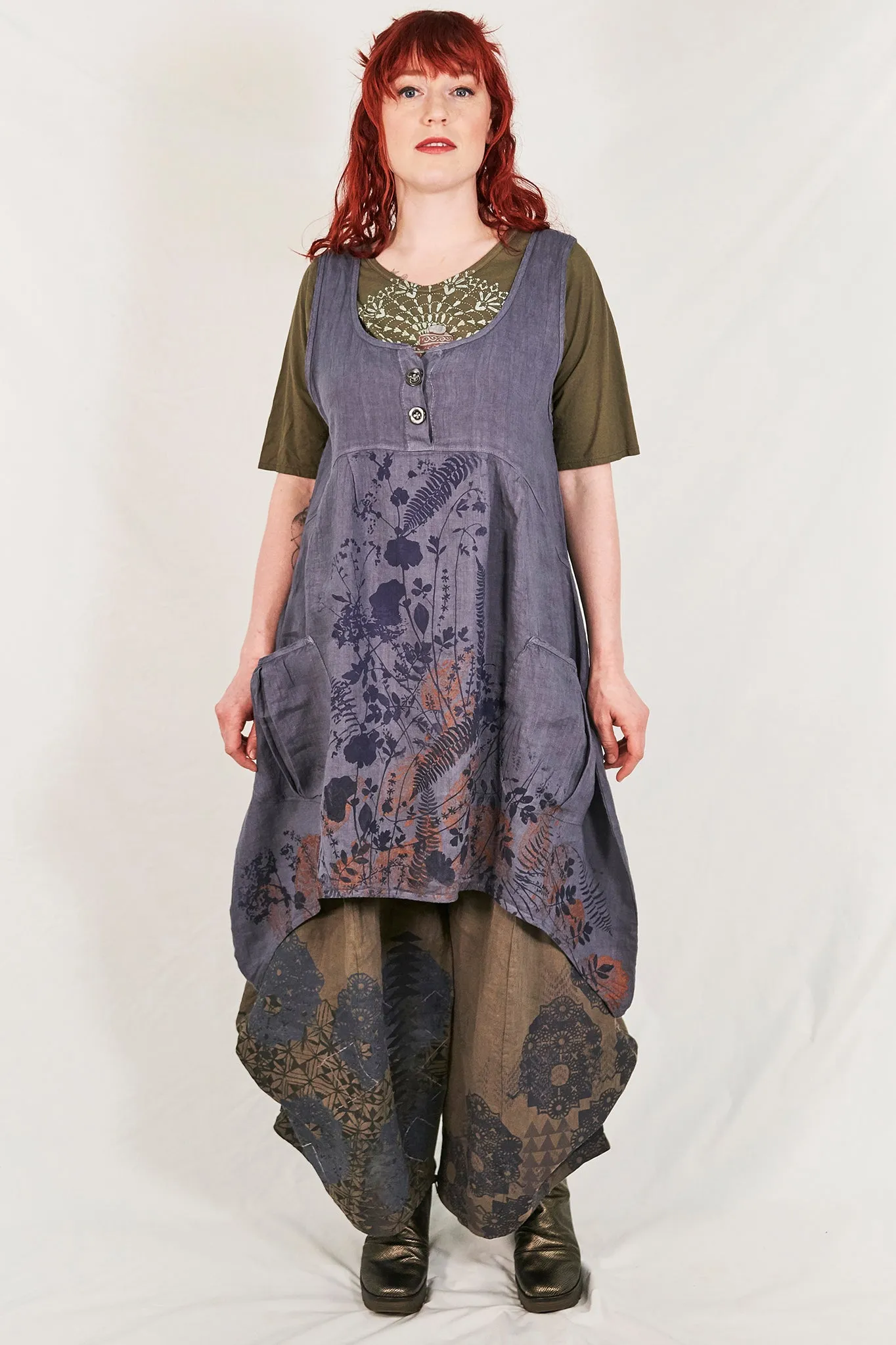 6185 Mulberry Mid Layer Linen Reflection-P