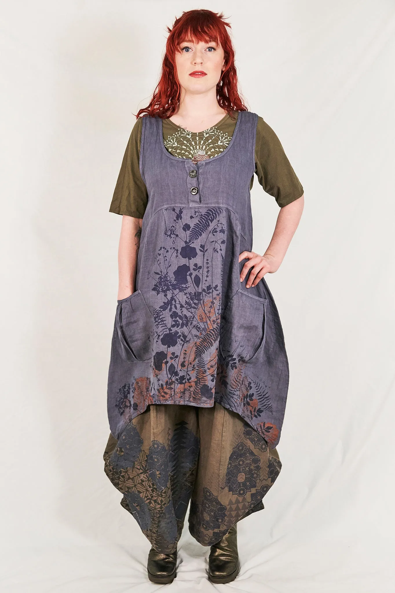6185 Mulberry Mid Layer Linen Reflection-P