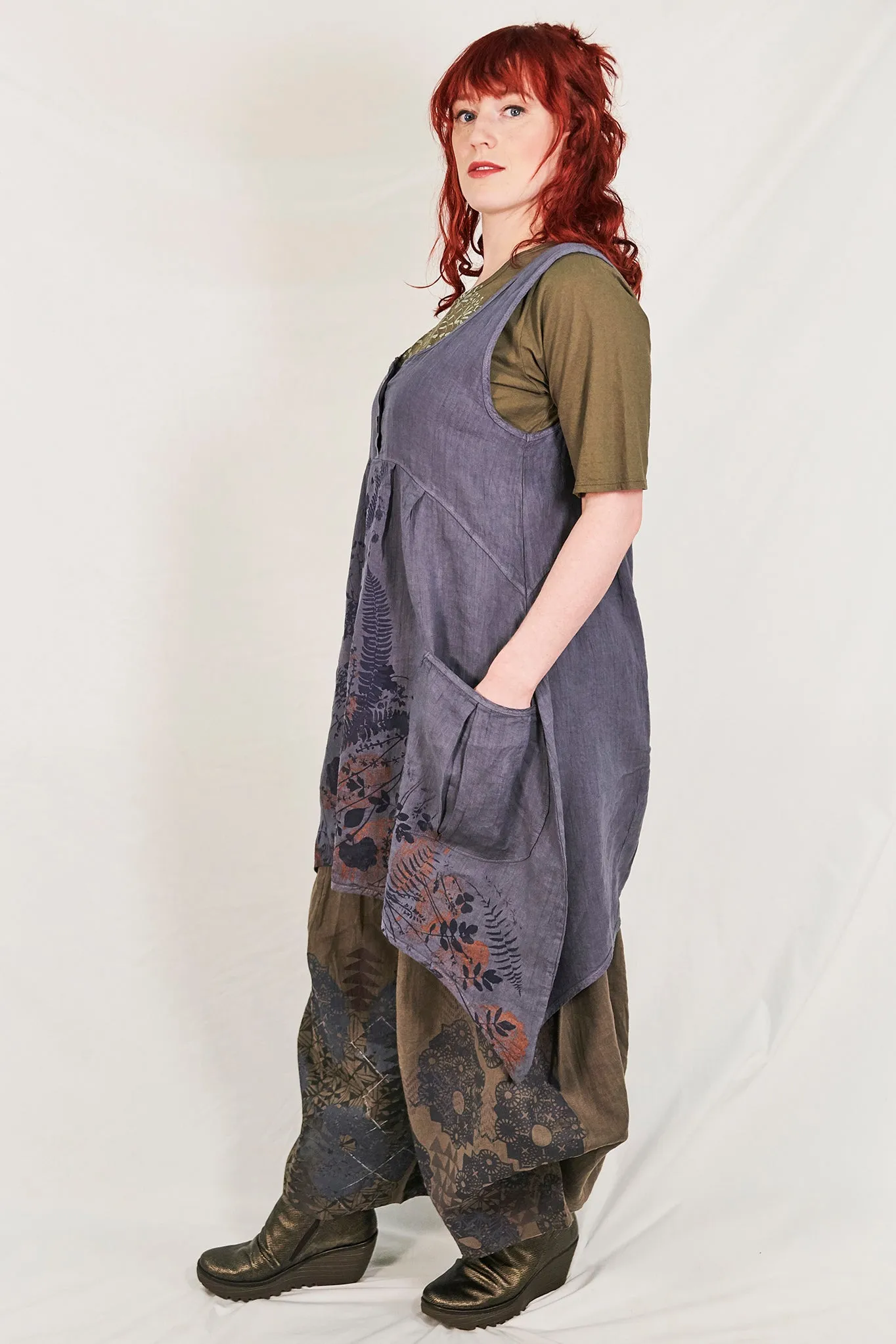 6185 Mulberry Mid Layer Linen Reflection-P