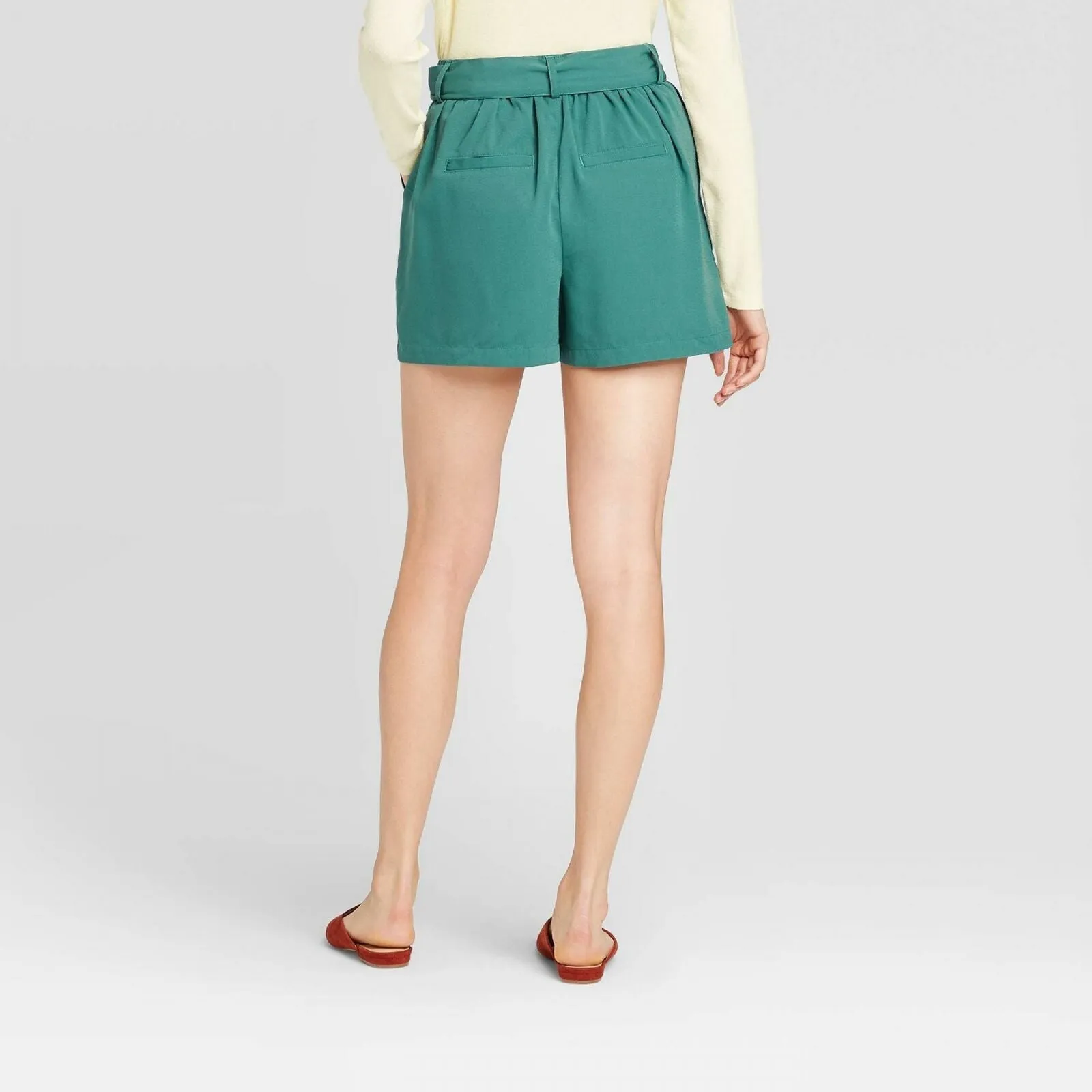 A New Day Women's Elastic Back Tie Waist Dress Shorts