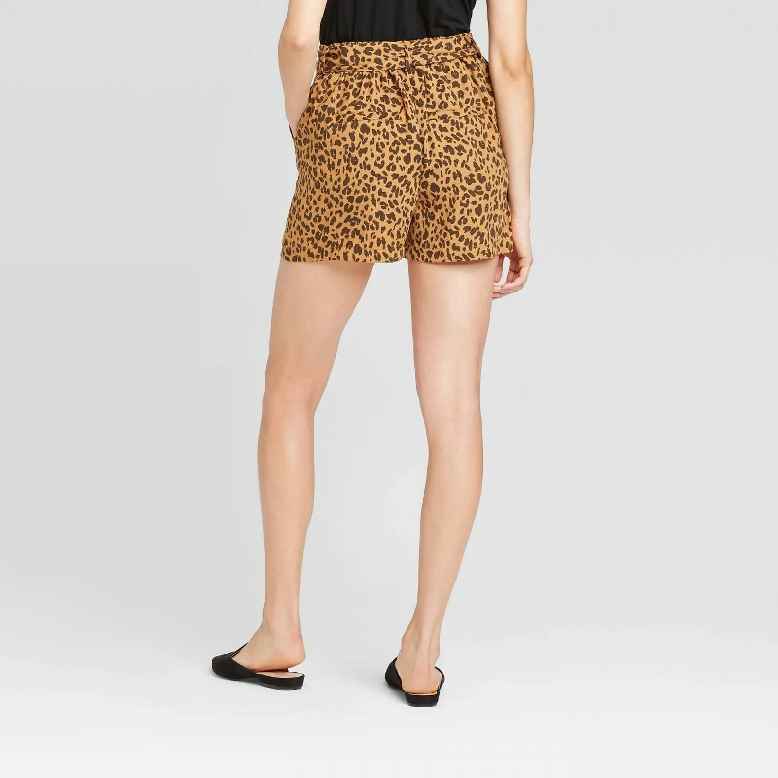 A New Day Women's Elastic Back Tie Waist Dress Shorts