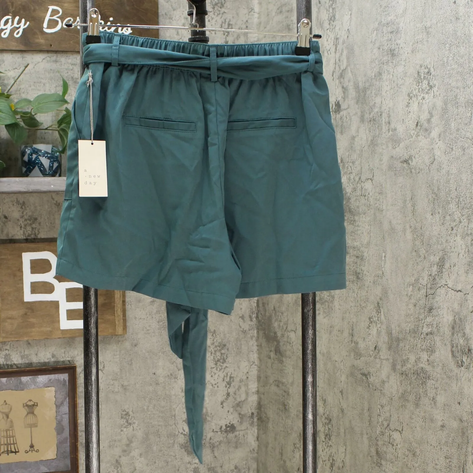 A New Day Women's Elastic Back Tie Waist Dress Shorts