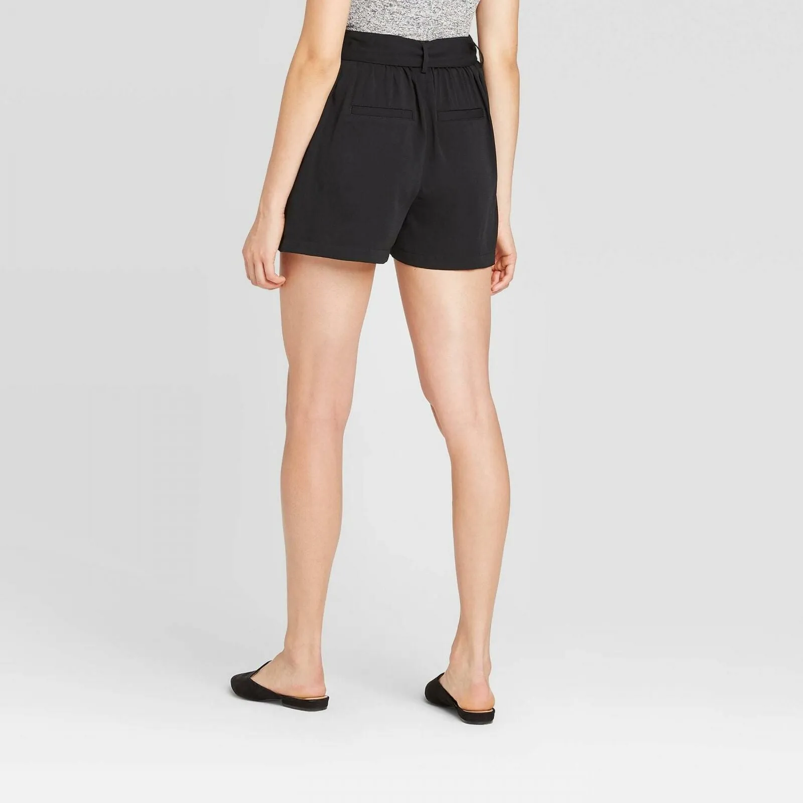 A New Day Women's Elastic Back Tie Waist Dress Shorts