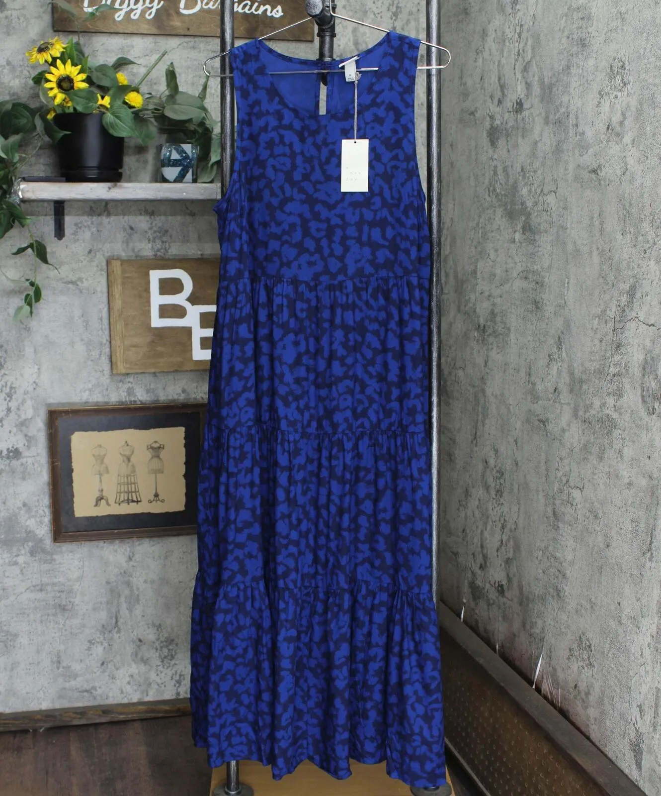A New Day Women's Leopard Print Sleeveless Tiered Dress 78793675