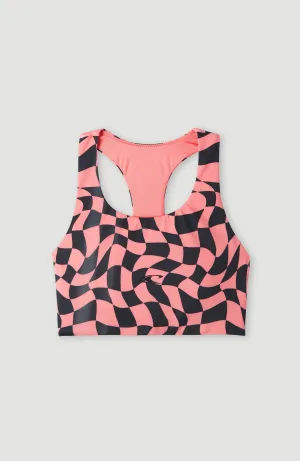 Active Sport Oberteil | Pink Checkboard
