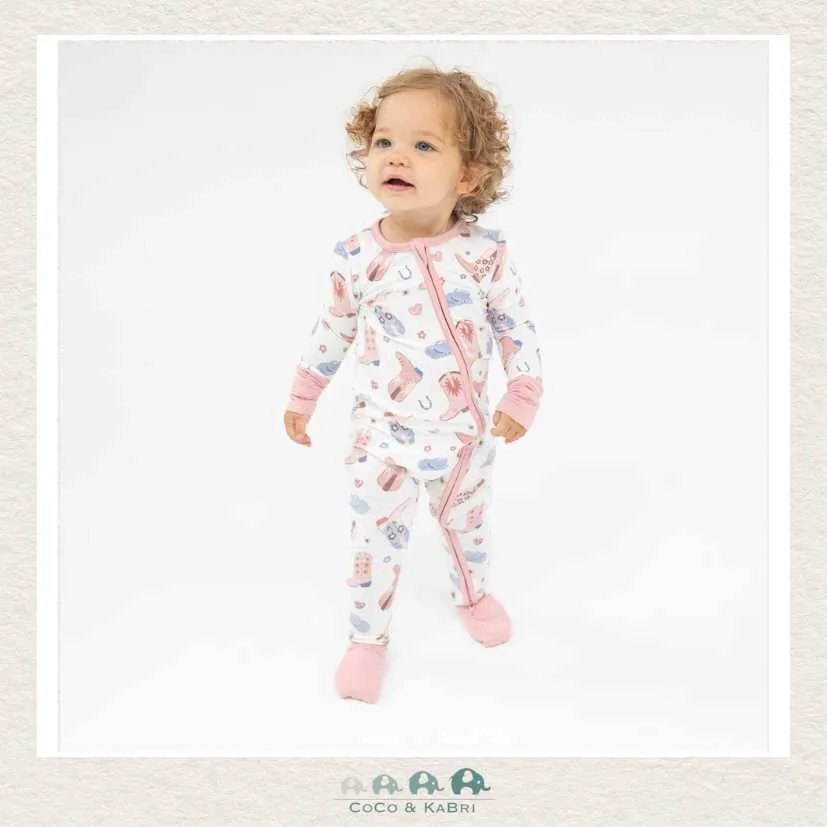 Angel Dear Cowboy Boots Pink - 2 Way Zipper Romper