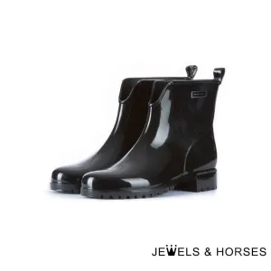 Animo Zea Ladies Short Rubber Boots - Black