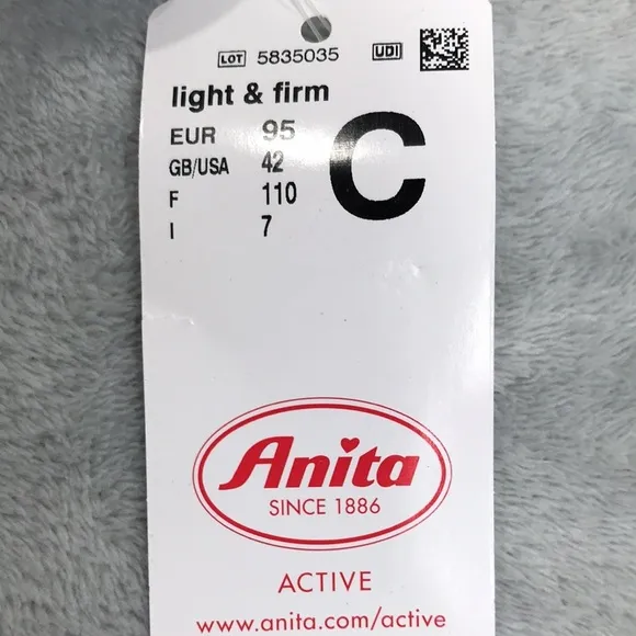Anita Women's Light and Firm Sport Bra Tan Size 42C New