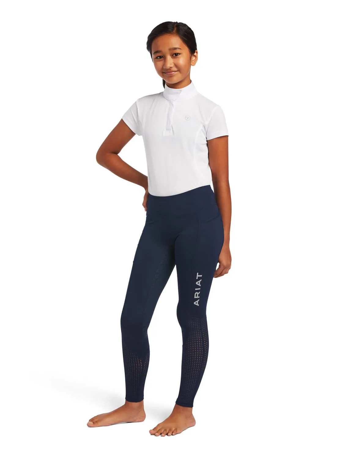 ARIAT Kids Eos Full Seat Riding Tights - Navy