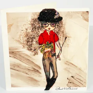 AT THE BARN CARD