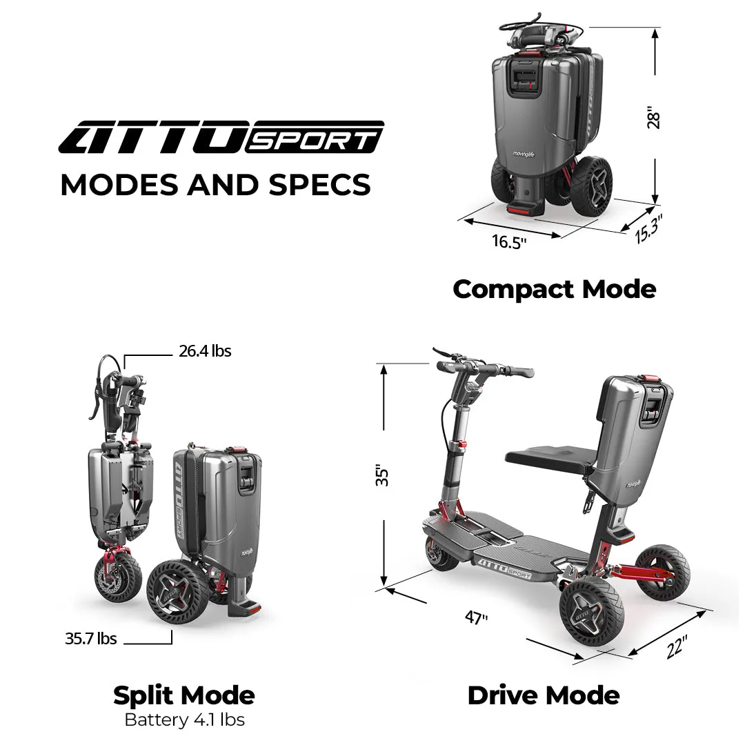 ATTO SPORT Portable Mobility Scooter