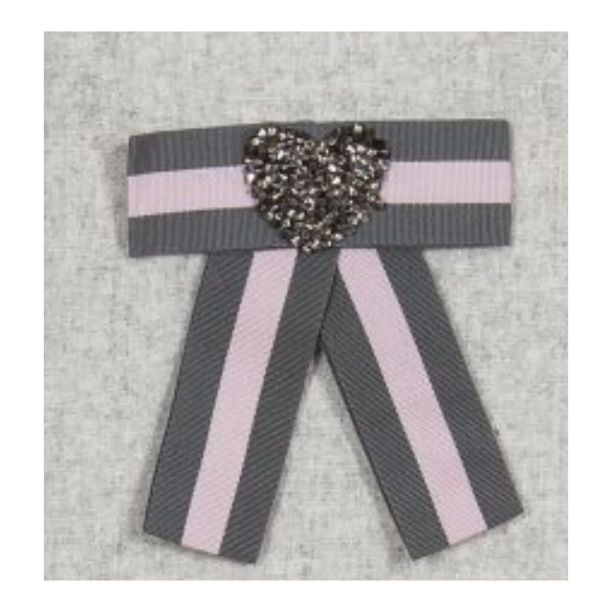 Balloon Chic Grey & Pink Girls Wool Diamonte Stud Embellished Dress