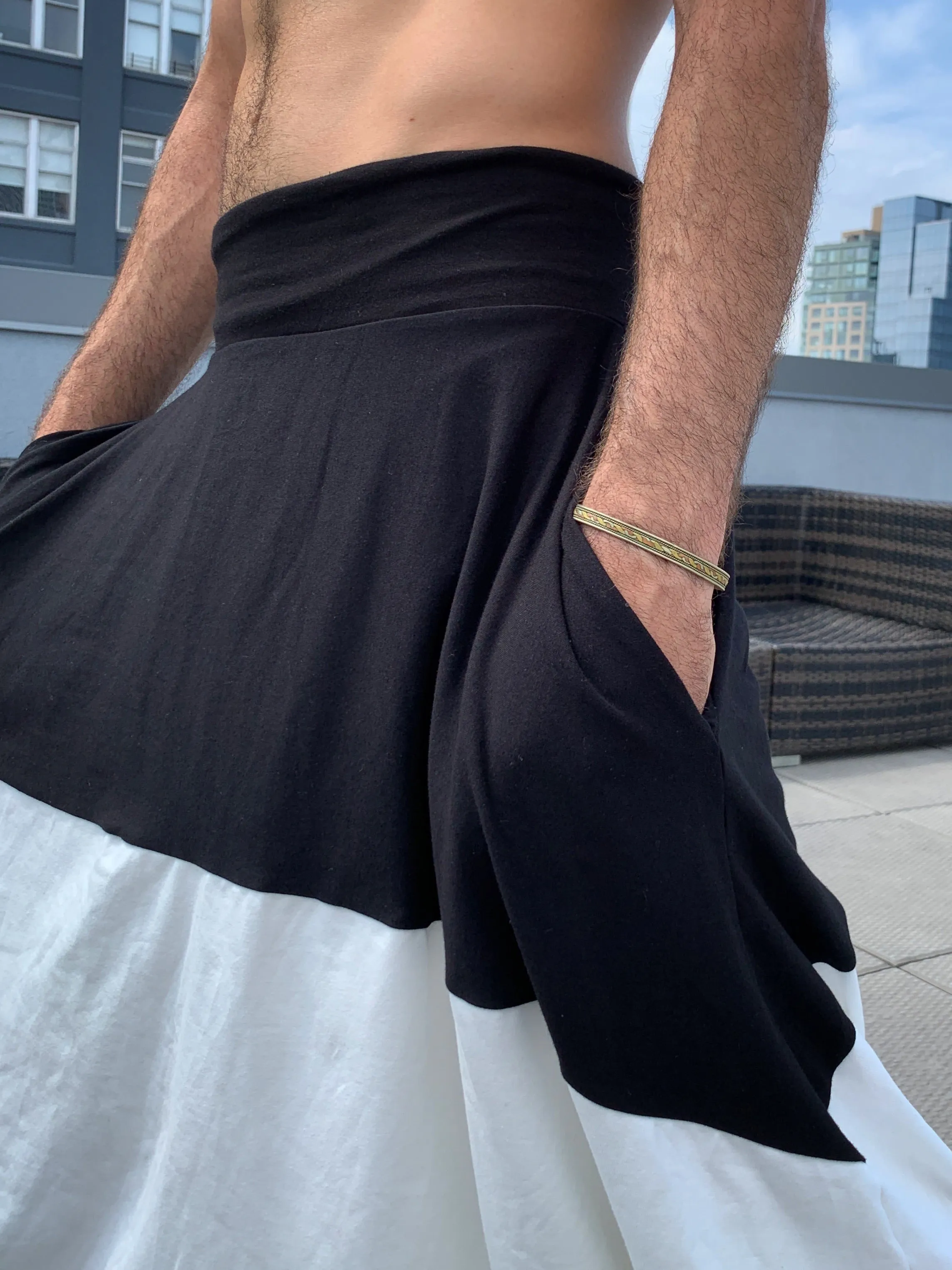 B&W Duo | Long Drop Pants | Him