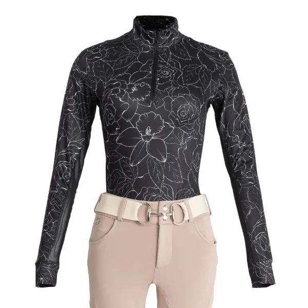 Black & Silver Floral Technical Shirt