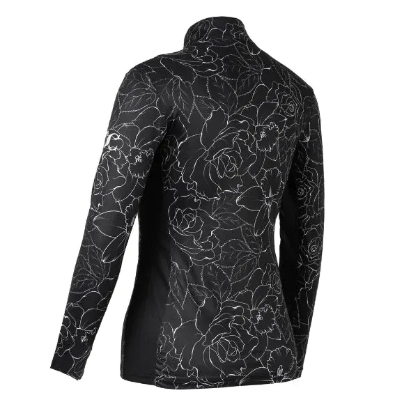Black & Silver Floral Technical Shirt