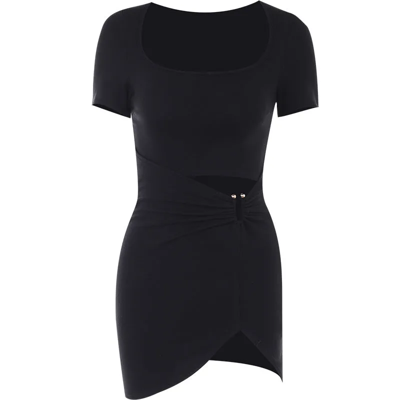 Black Cut Out Mini Bodycon Dress
