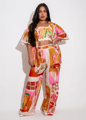 Boho Goddess Pant Set Yellow