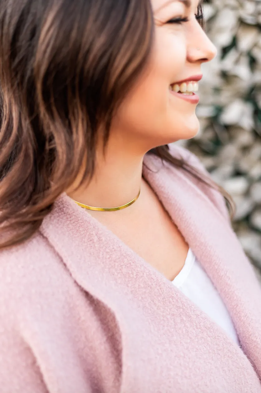 Bold Herringbone Chain Necklace