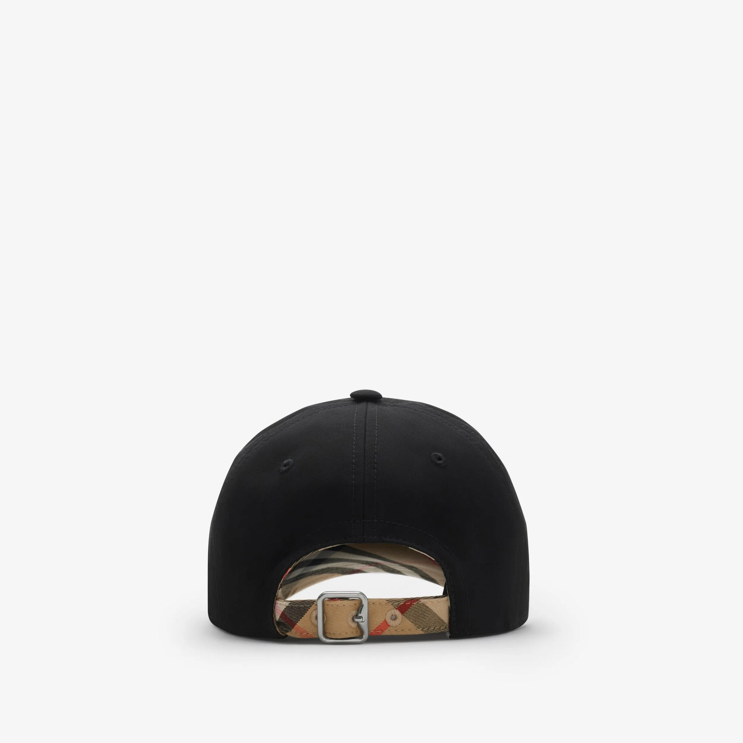 Burberry Gabardine Baseball Cap in Black/Sand