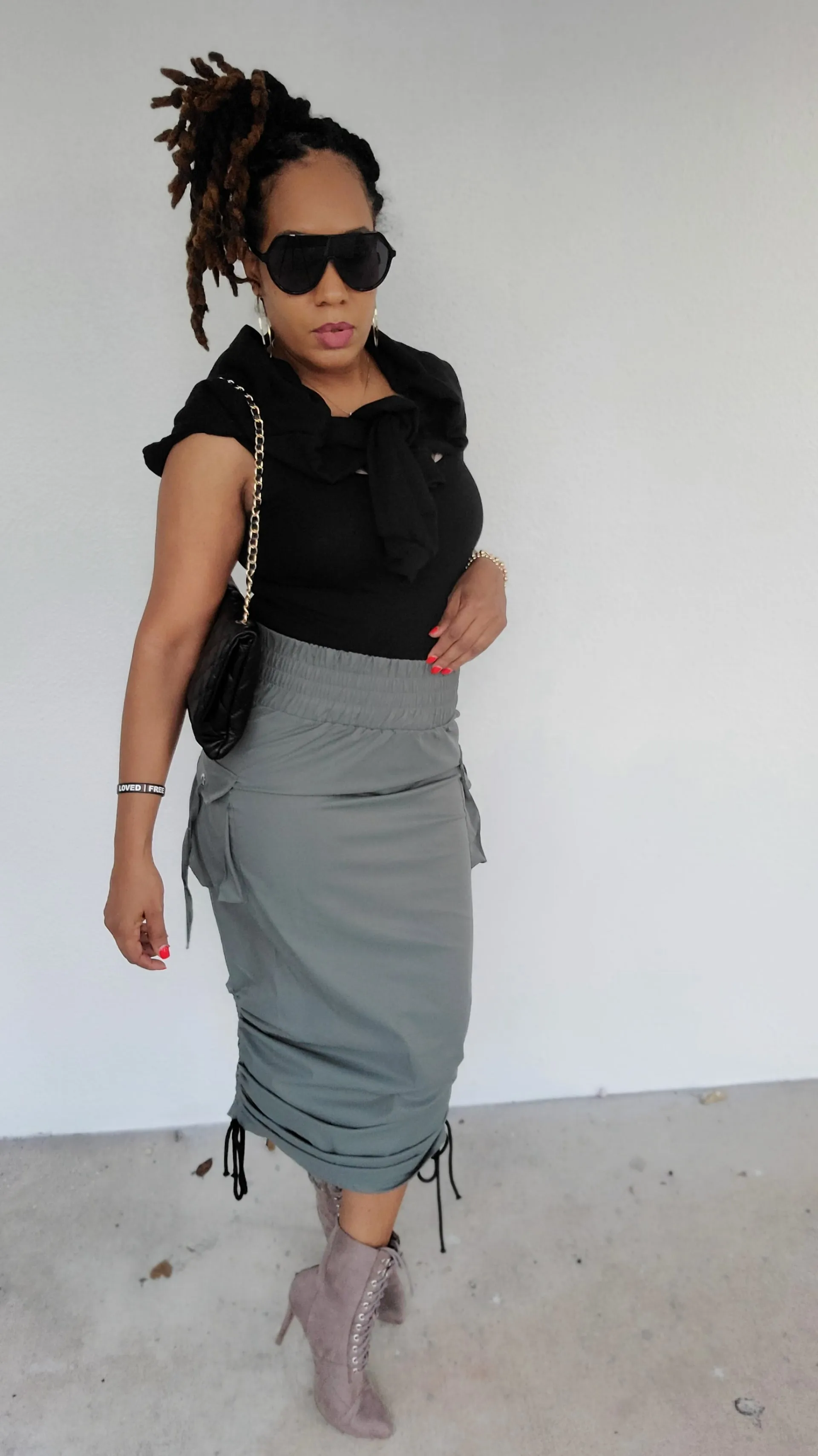 Cargo It Maxi Skirt | Olive