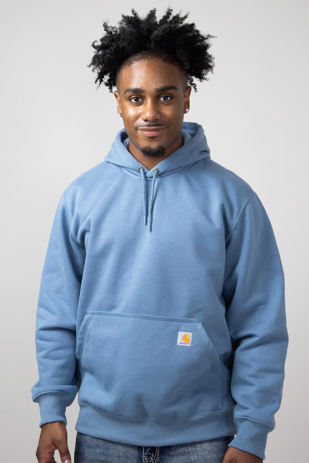 Carhartt Loose Midweight Logo Sleeve Graphic Sweatshirt for Men in Thundercloud | 100615-HG7-GREYBLUE