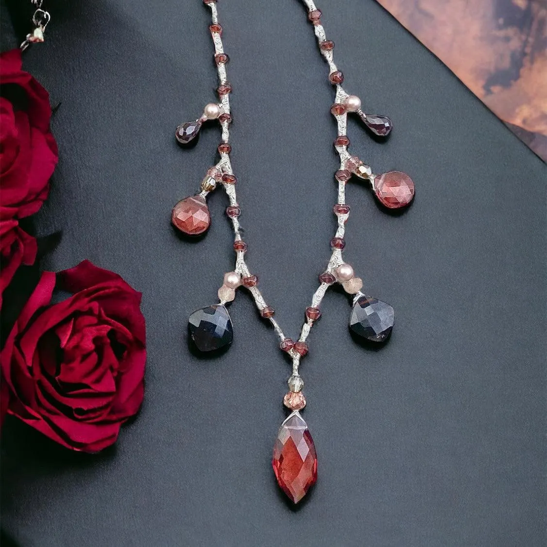 Cascading Garnet Chic Jewelry