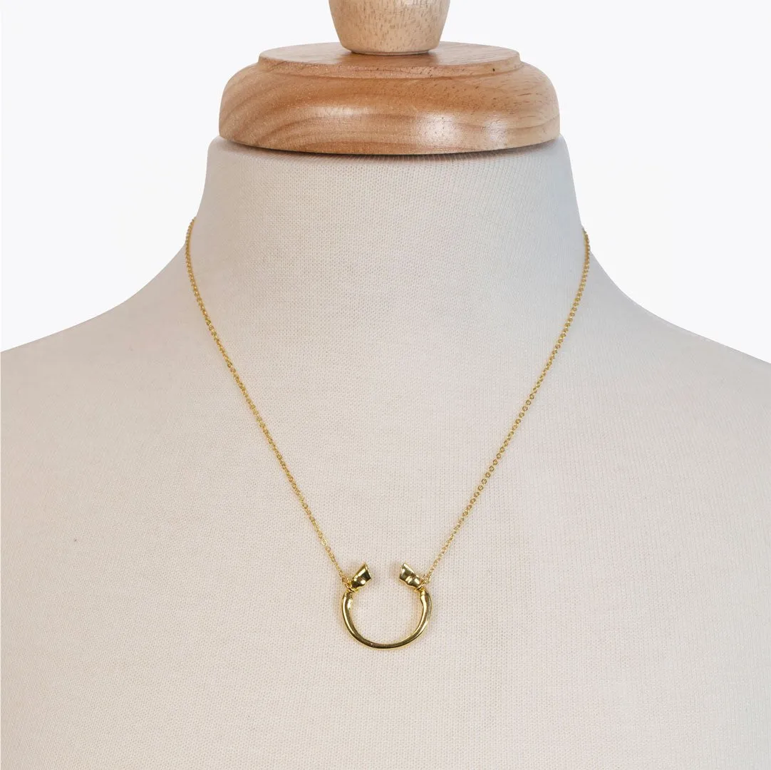 Cavallo - Horseshoe Necklace 14K Gold Vermeil