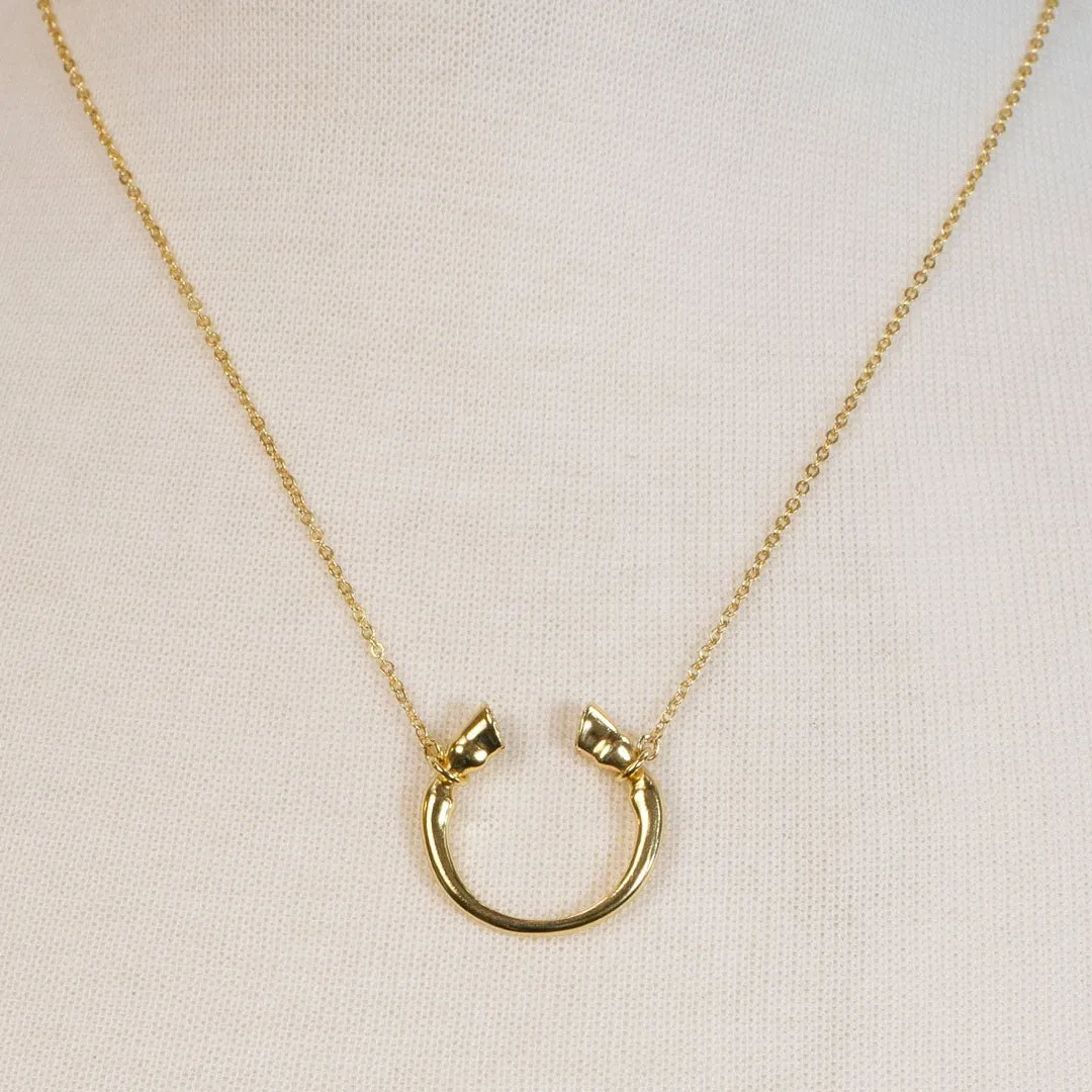 Cavallo - Horseshoe Necklace 14K Gold Vermeil