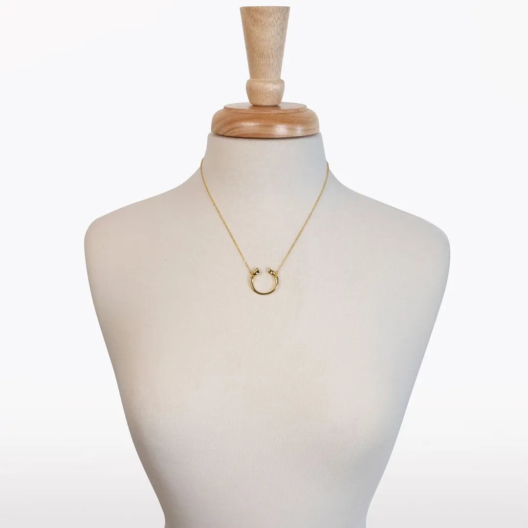 Cavallo - Horseshoe Necklace 14K Gold Vermeil