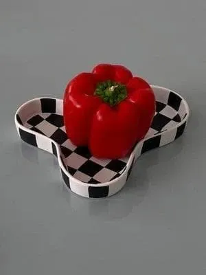 Chic Checkers Ceramic Bowl