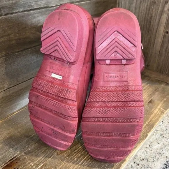 Childrens Kids Hunter Original‎ Maroon Waterproof Rain Boots Size 5 Y GUC