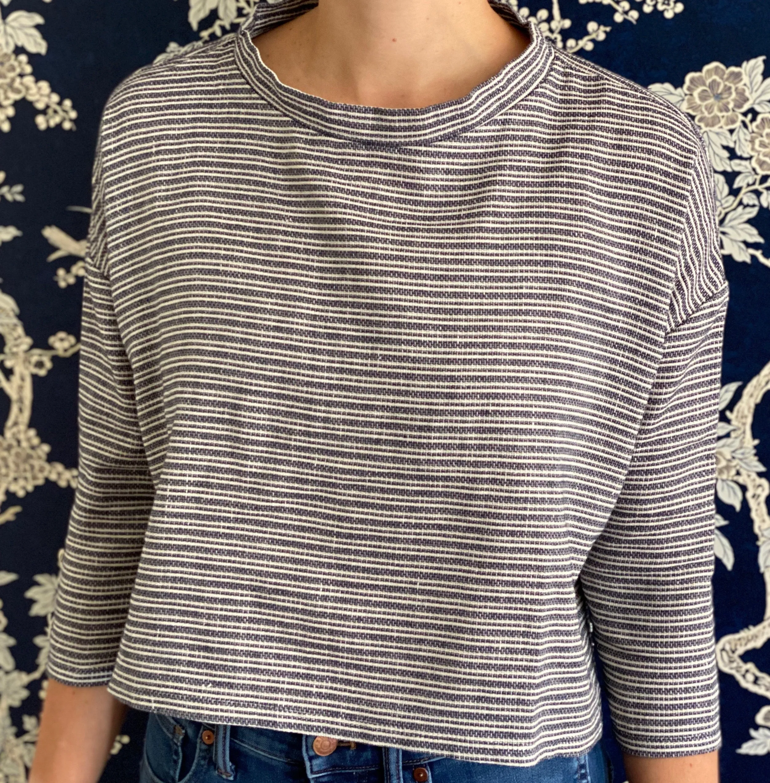 Clemmie Top in Striped Tweed