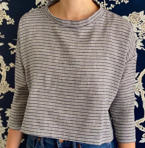 Clemmie Top in Striped Tweed