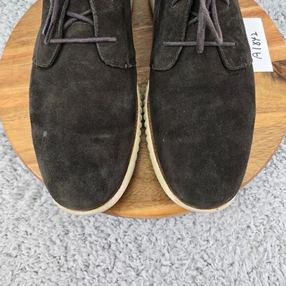 Cole Haan Grand Os Gray Suede Casual Lifestyle Daily Lace Up Chukka Boot Mens 13