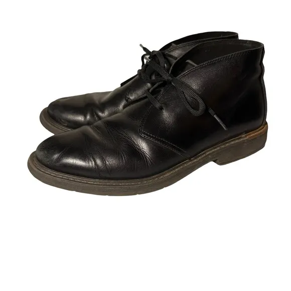 Cole Haan Men’s Go-to Lace Chukka Boot Black Leather Size 8.5