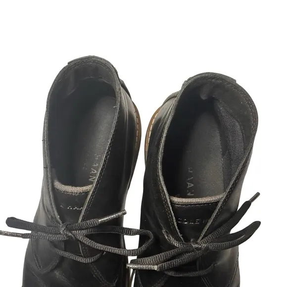 Cole Haan Men’s Go-to Lace Chukka Boot Black Leather Size 8.5
