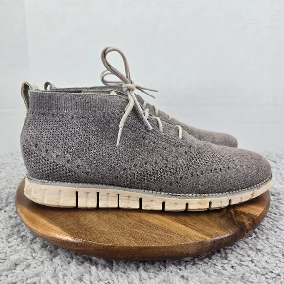 Cole Haan ZeroGrand Gray Stitchlite Chukka Casual Lifestyle Shoes Mens 9.5 M