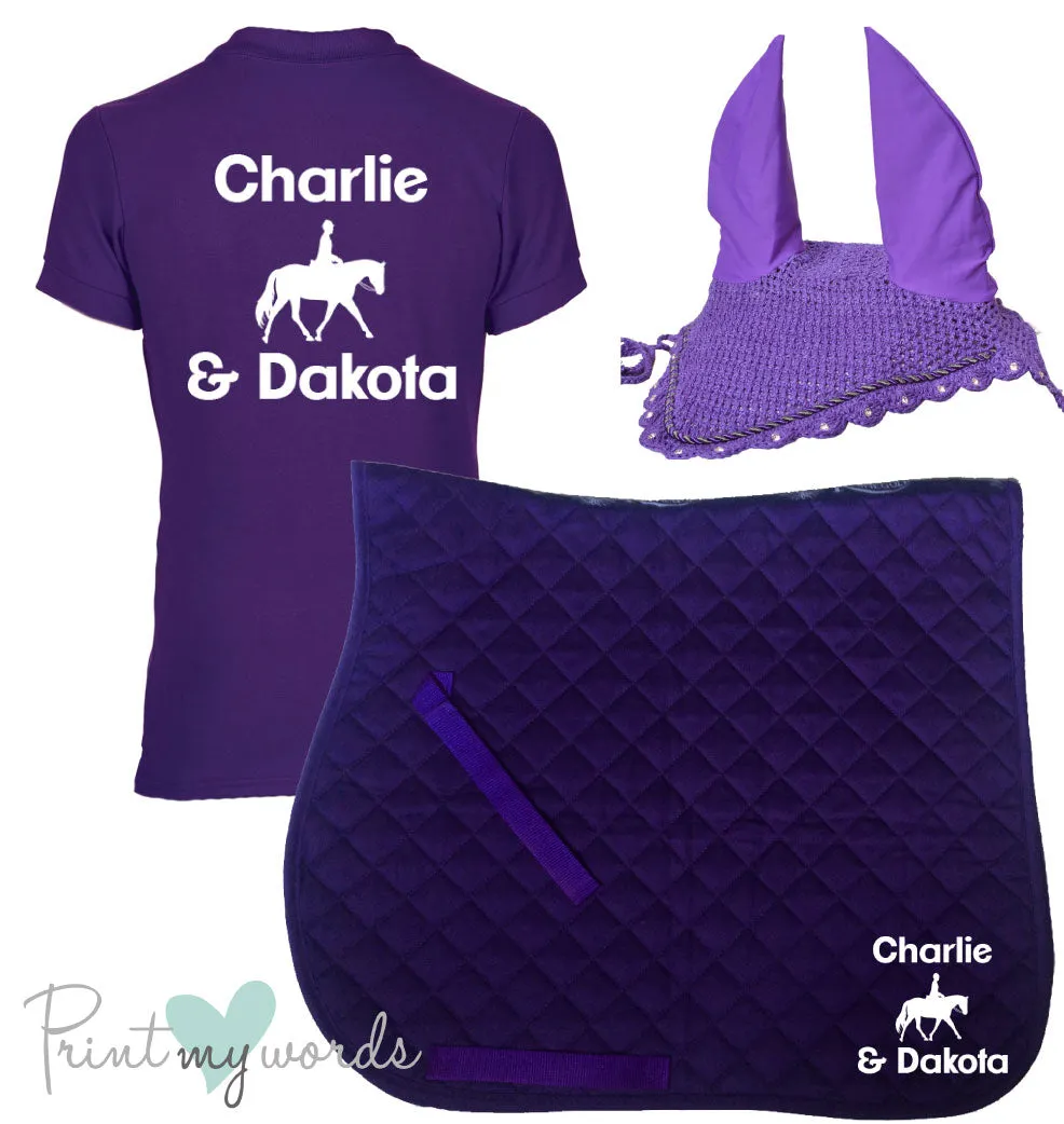 'Cora' Ladies Personalised Matching Equestrian Set - Dressage Design