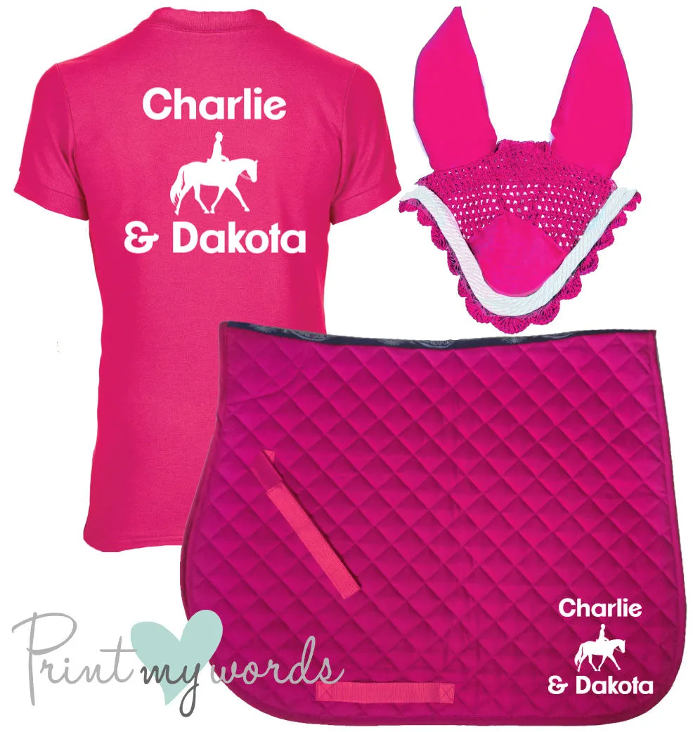 'Cora' Ladies Personalised Matching Equestrian Set - Dressage Design