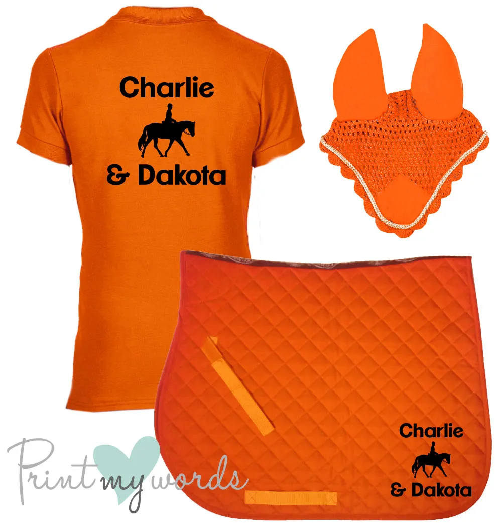 'Cora' Ladies Personalised Matching Equestrian Set - Dressage Design