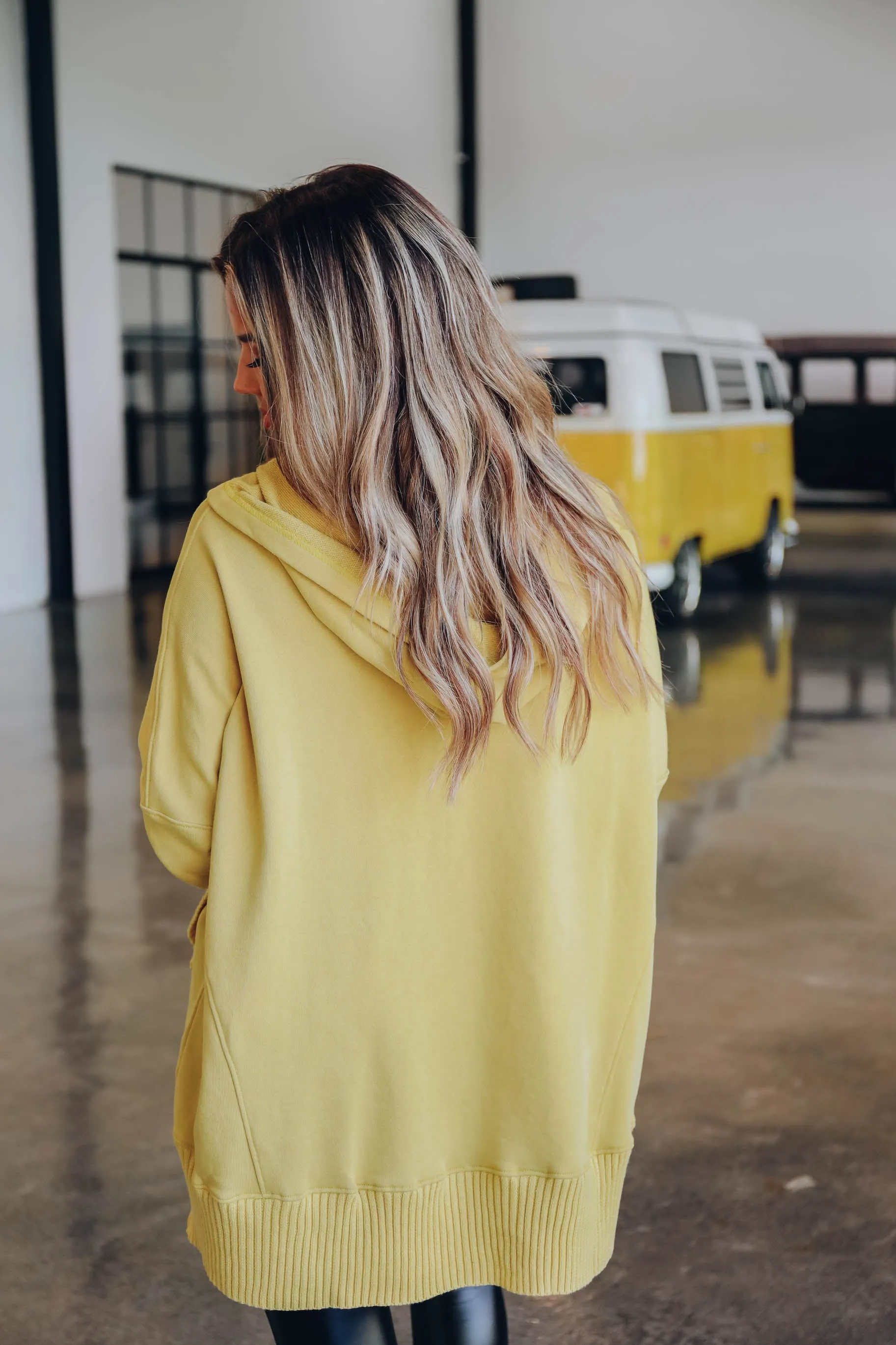 Cover Me Up Kangaroo Hoodie - Mustard