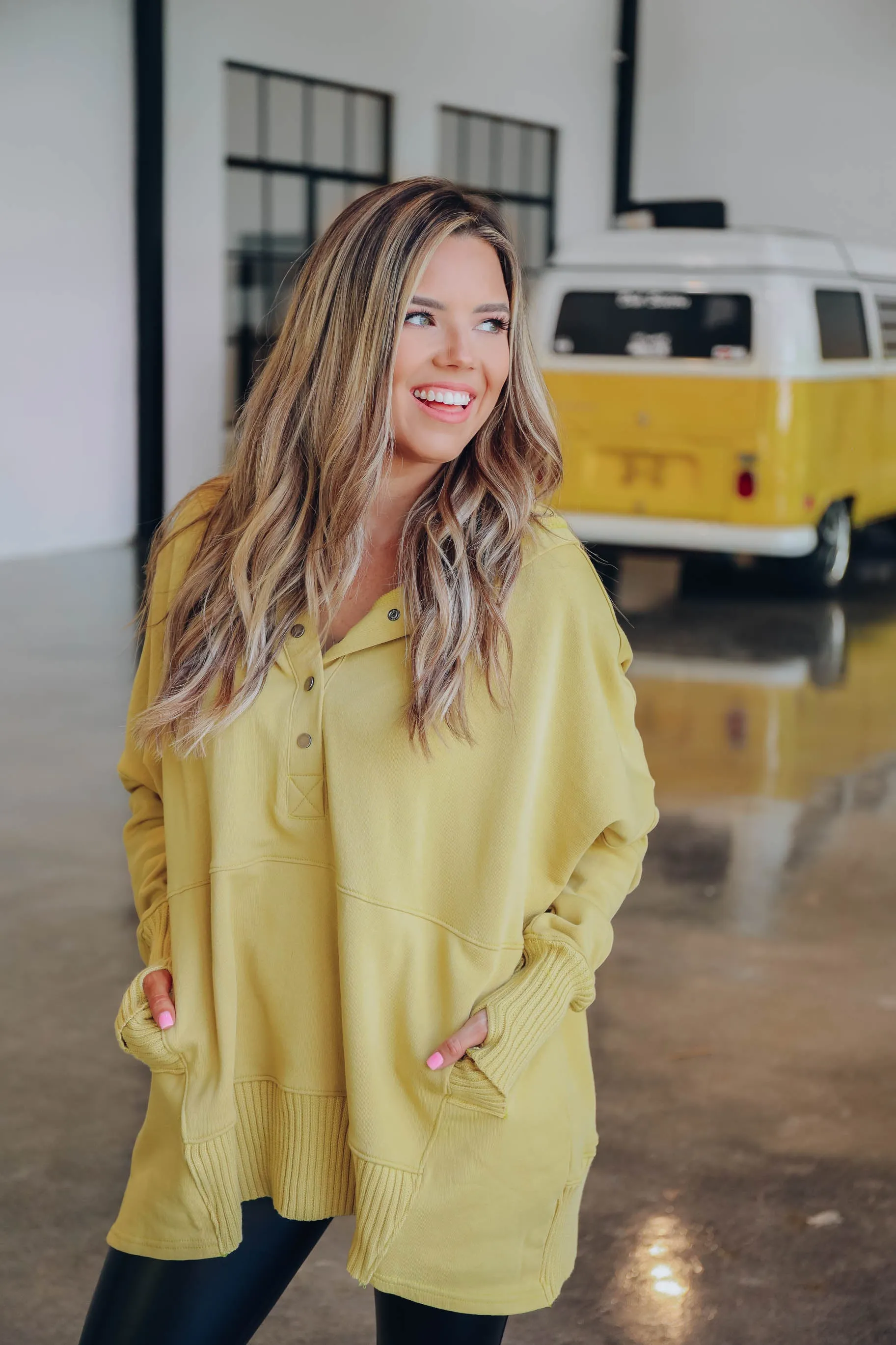 Cover Me Up Kangaroo Hoodie - Mustard