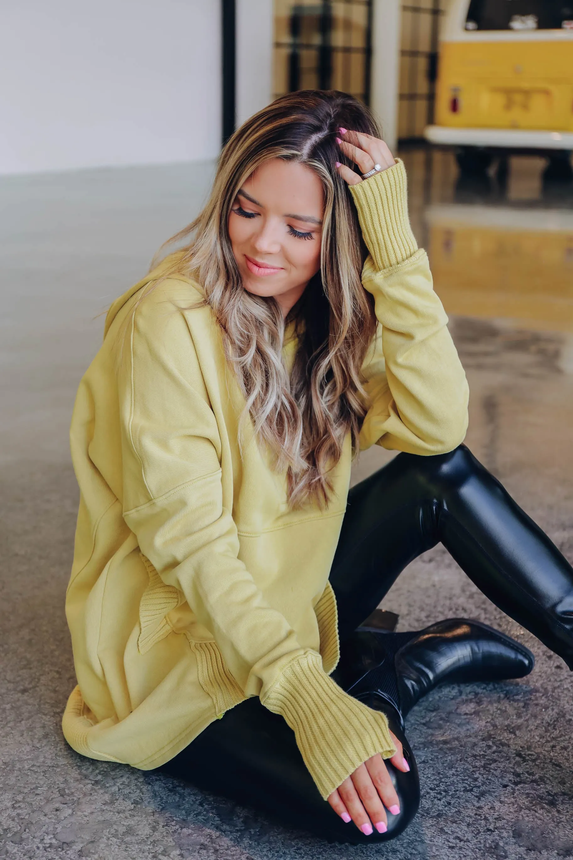Cover Me Up Kangaroo Hoodie - Mustard