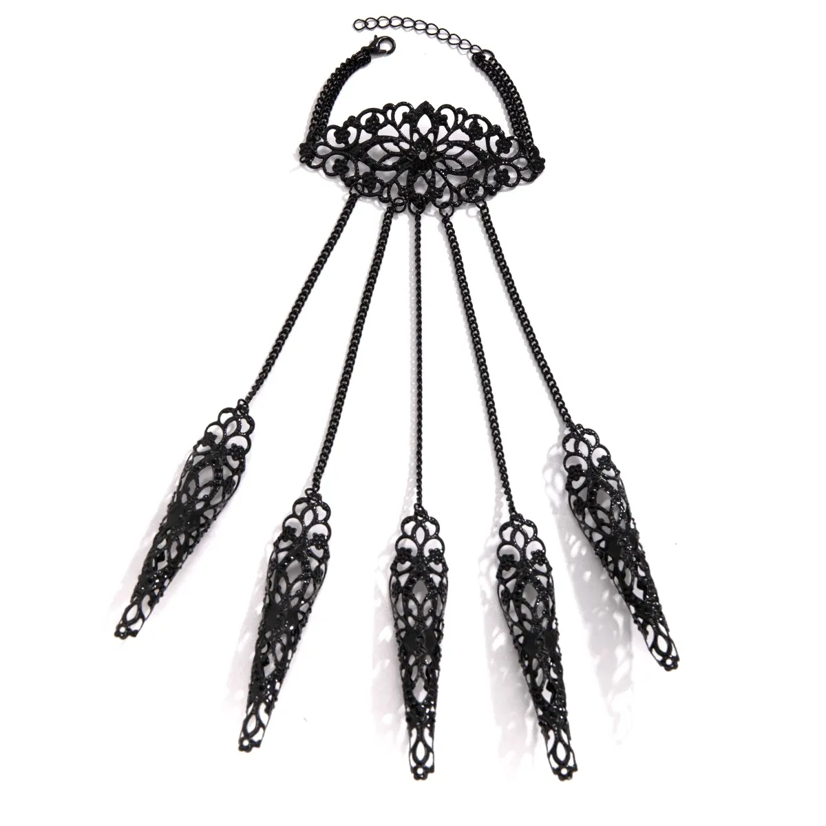 Creative Exaggerated Dubai Indian Finger Wrist Chain Bracelets - Y2K Steampunk Jewelry