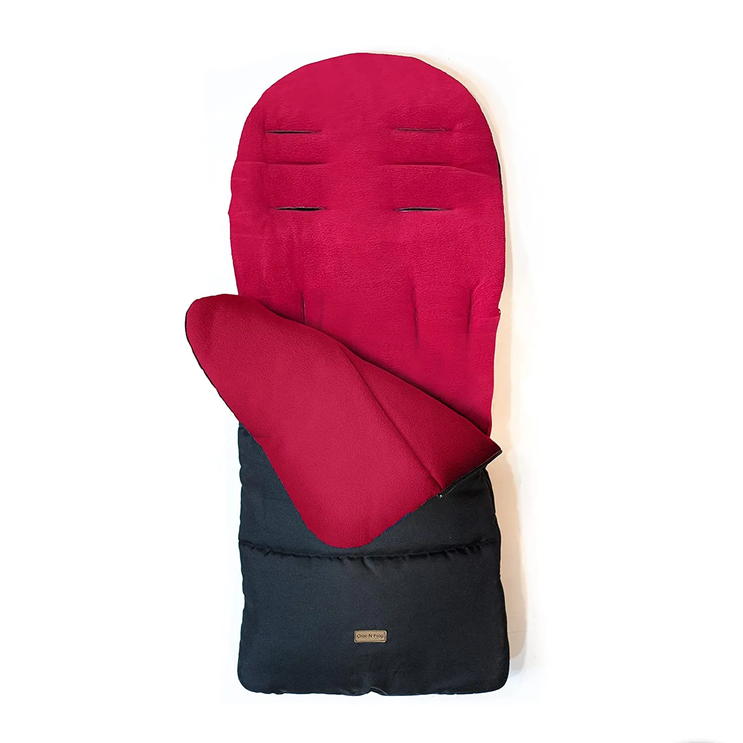 CrocnFrog Baby Stroller Bunting Blanket | Toddler Universal Footmuff Sleeping Bag with Adjustable Side Zips | Red