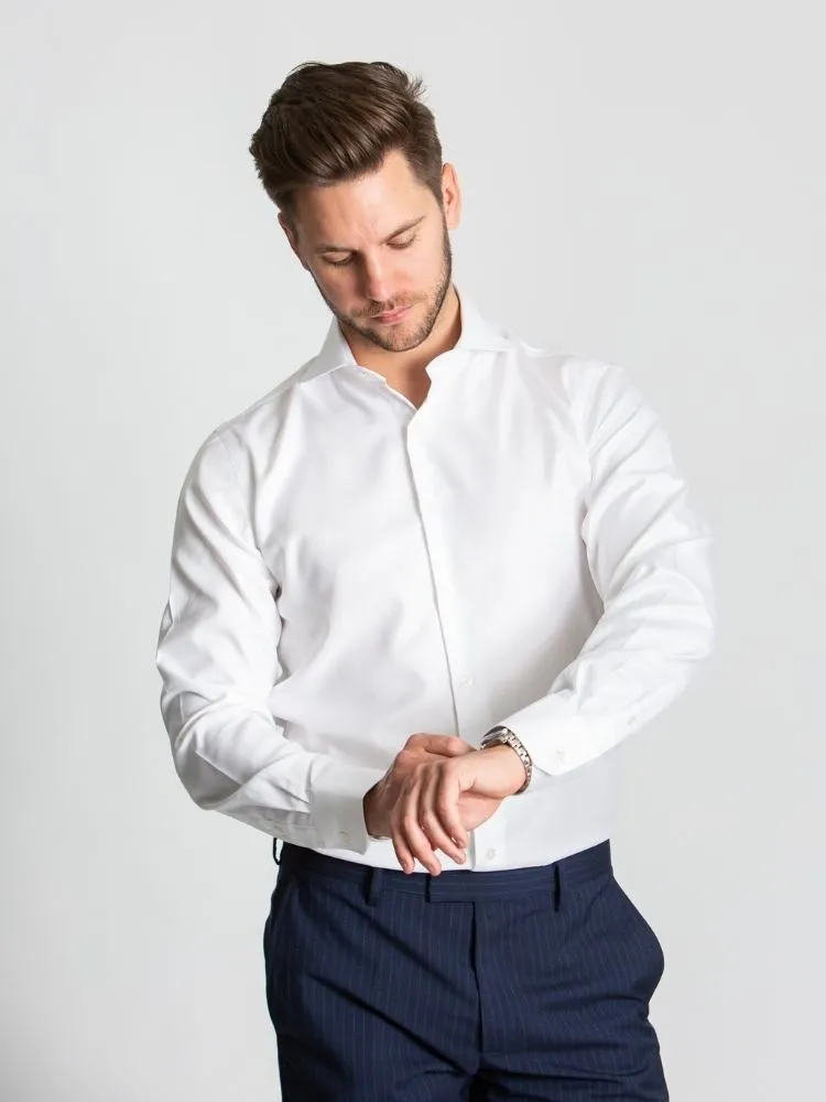 Cutaway White Premium Non-Iron Shirt