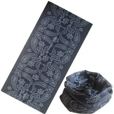 Dark Grey Paisley Schlauchtuch