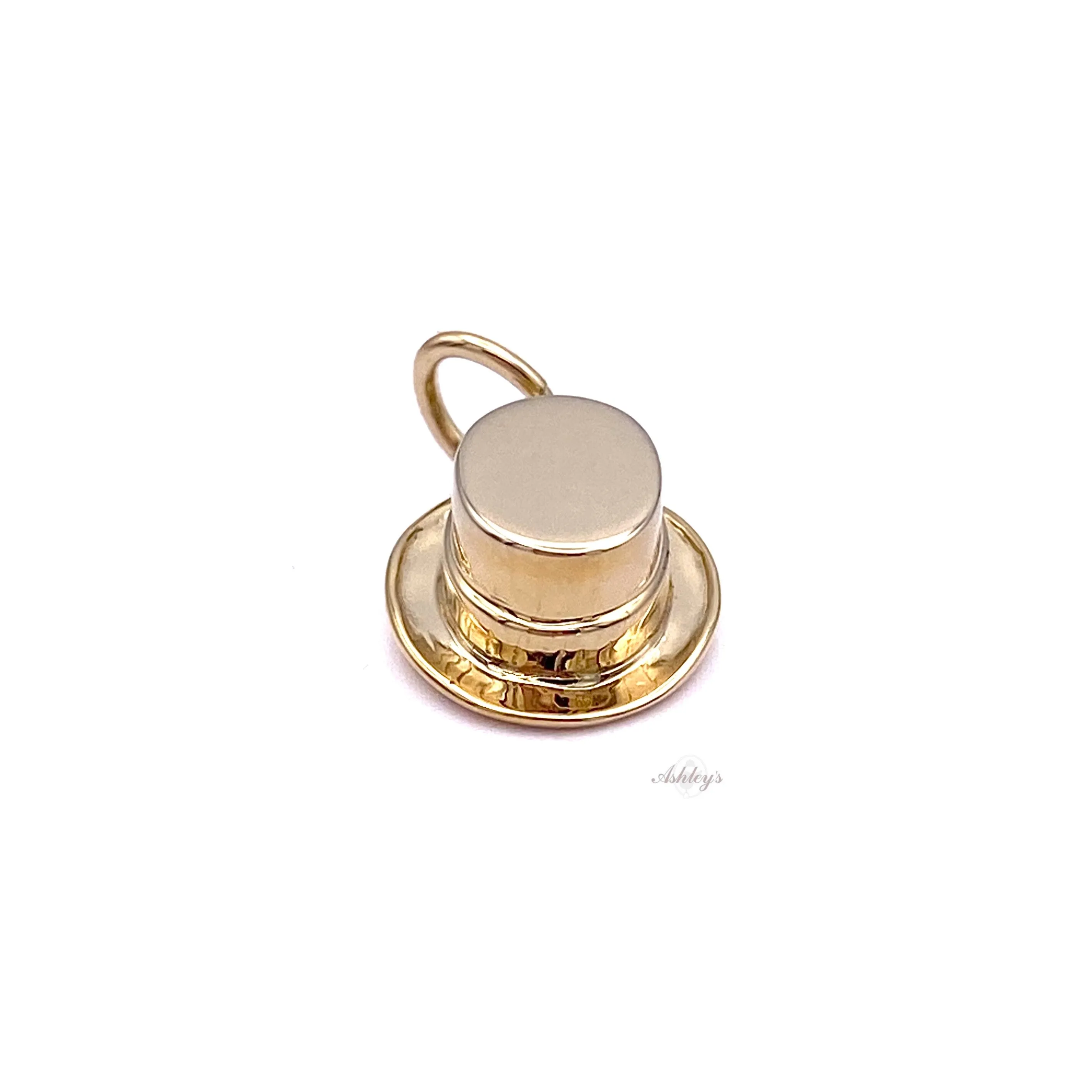 Dressage Hat Charm, 14k gold